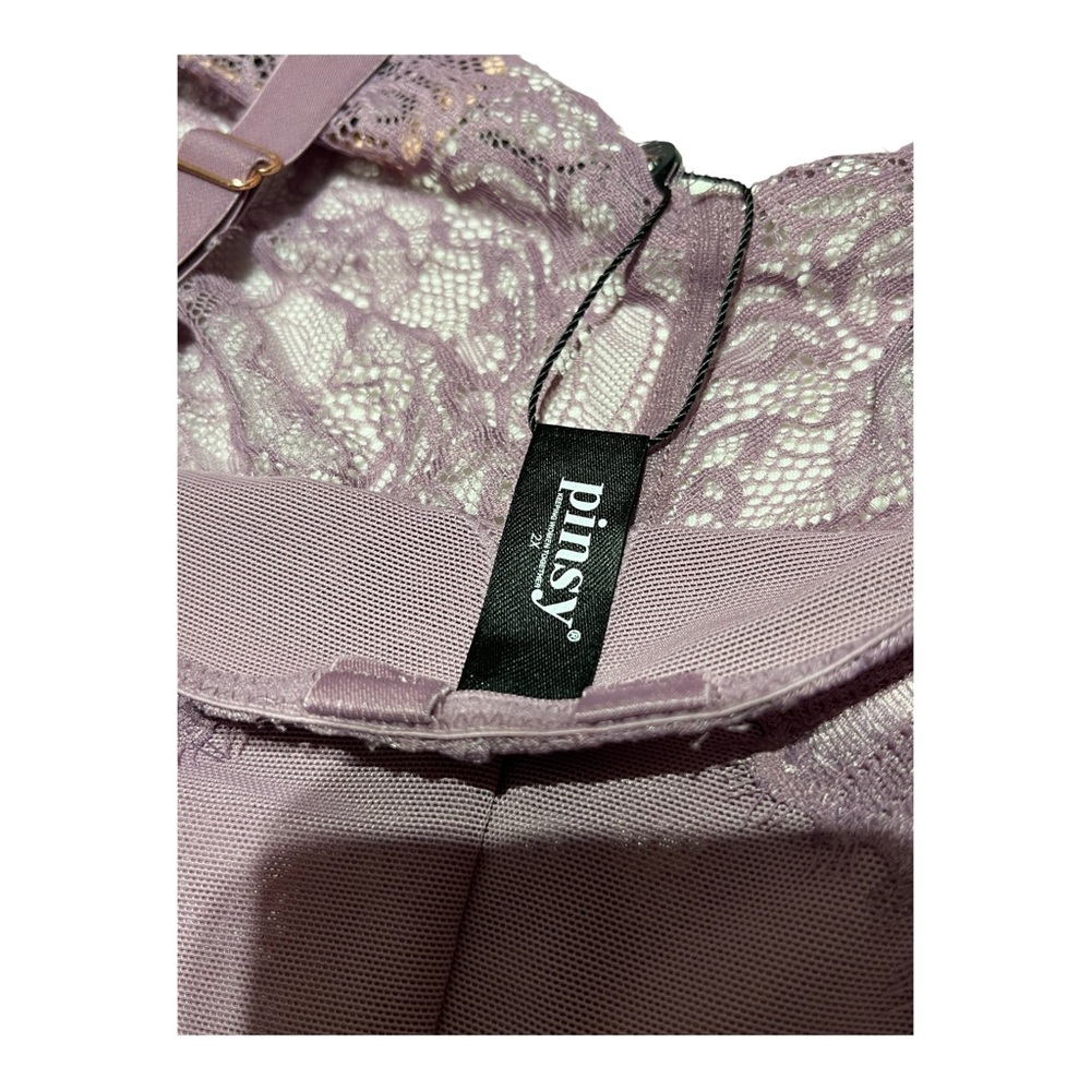 Pinsy Smoothing Lace‎ Shapewear Bodysuit NEW TAGS 2X LILAC - Picture 8 of 9